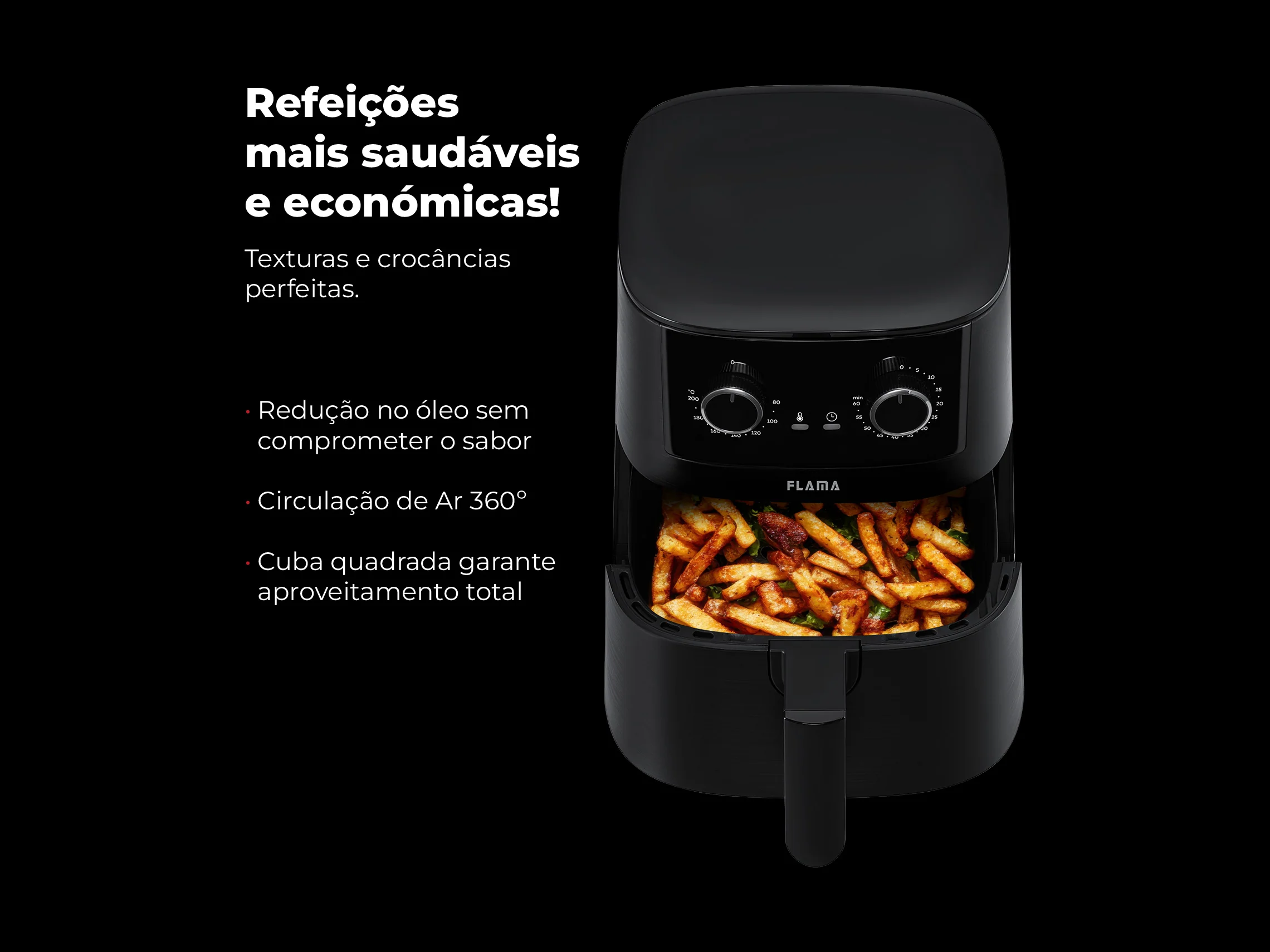 Fritadeira Sem Óleo Air Fryer 4.2L Preta 646FL - Image 4